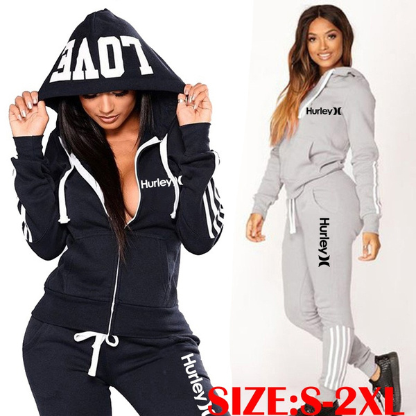 2 Two Piece Set Women track suit tops and pants hooded suit fashion bi –  Save Statione